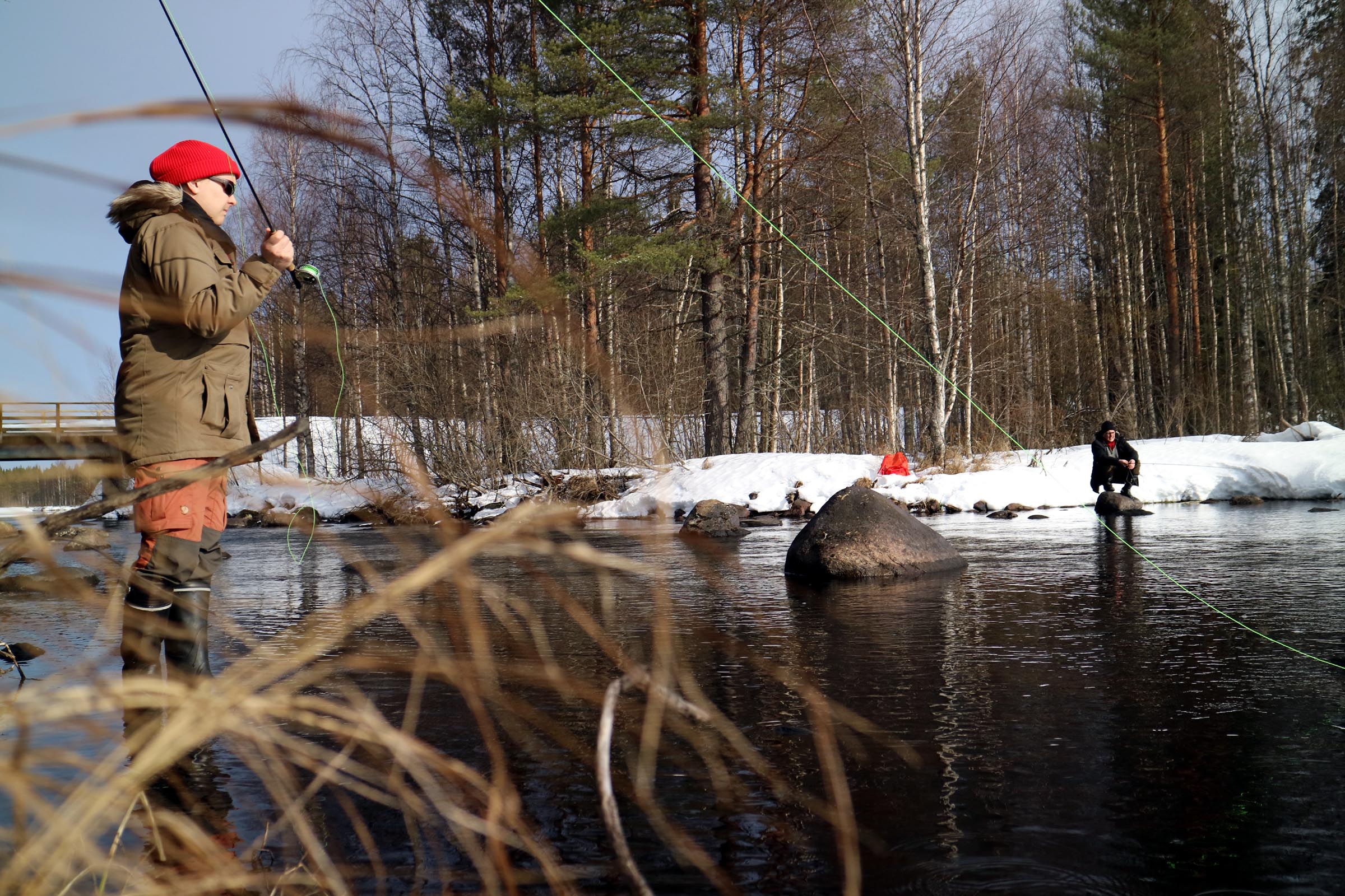 winter fishing fly fishing